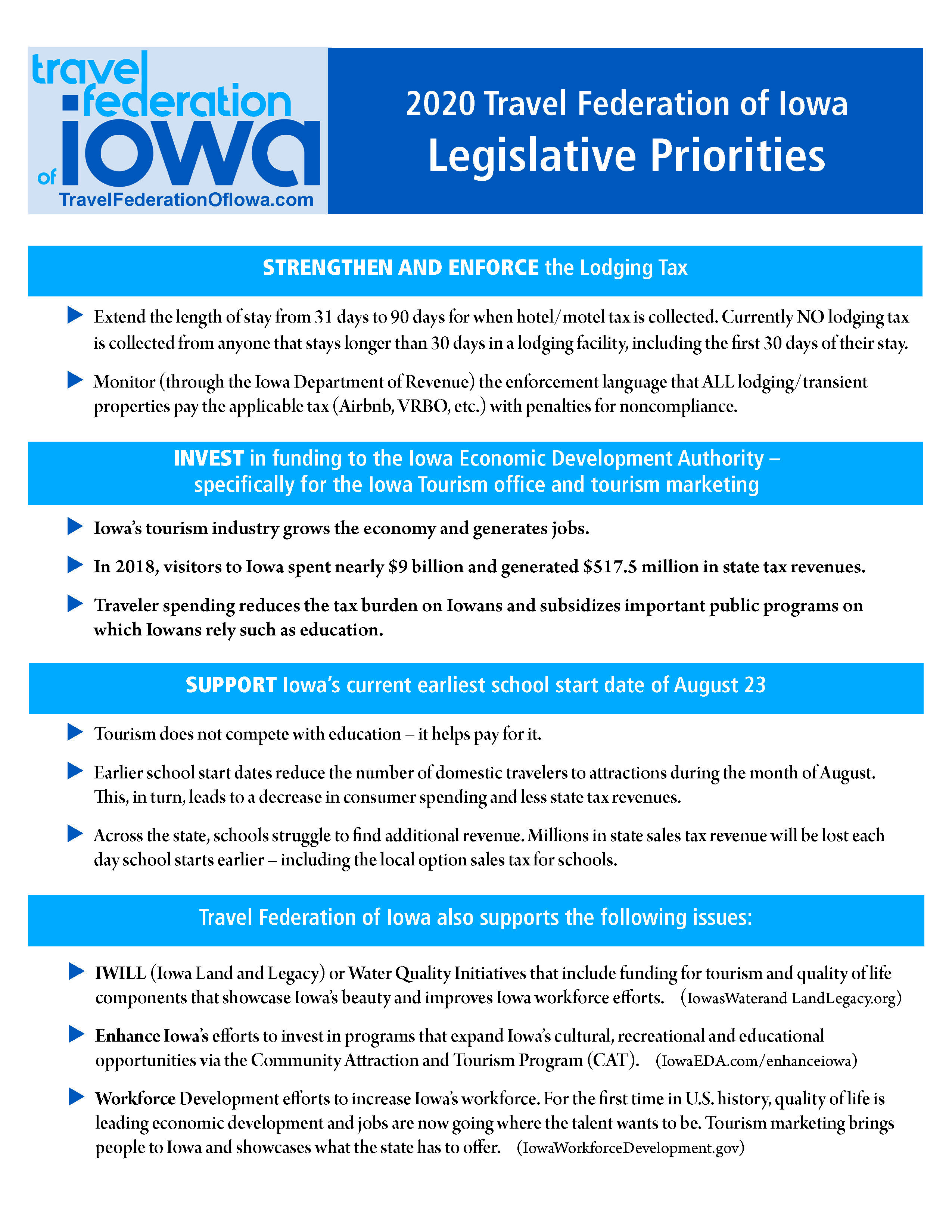 2020 TFI Legislative Priorities
